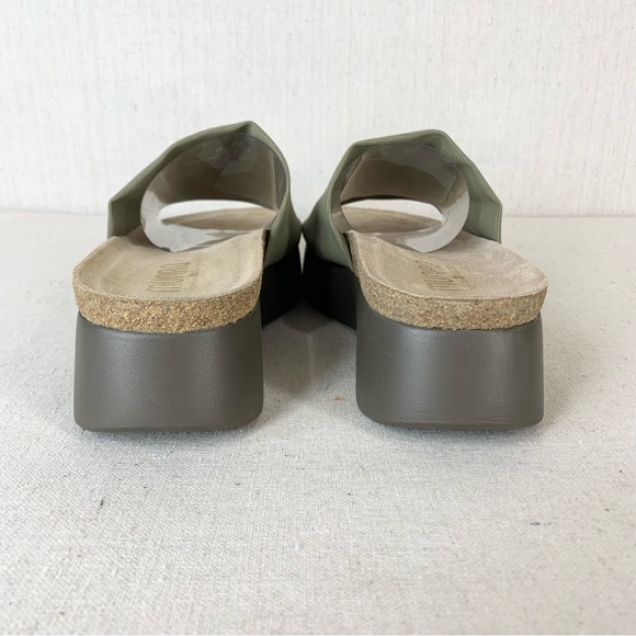 Munro Nalia Olive Green Stretch Fabric Platform Wedge Slide/Sandal - Size 9 - Picture 5 of 14